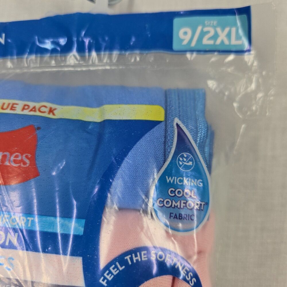NEW Hanes Cool Comfort Cotton Briefs 5 Pack Womens Briefs Size 9 / 2XL Date 2019 - Picture 2 of 8